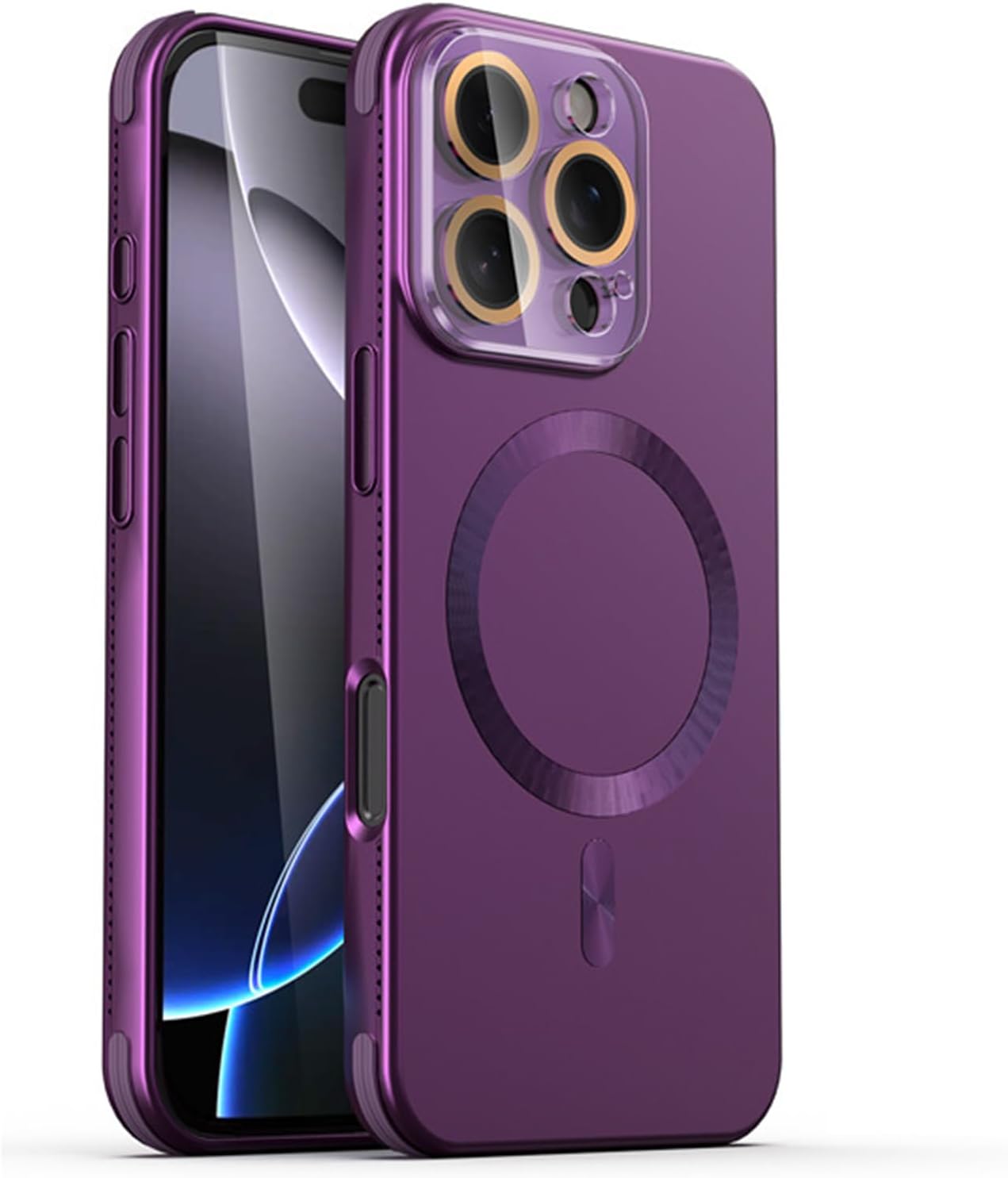 Magnetic Case for iPhone, Slim Frosted Heat Dissipation Phone Case All-Inclusive Lens Protection Cover