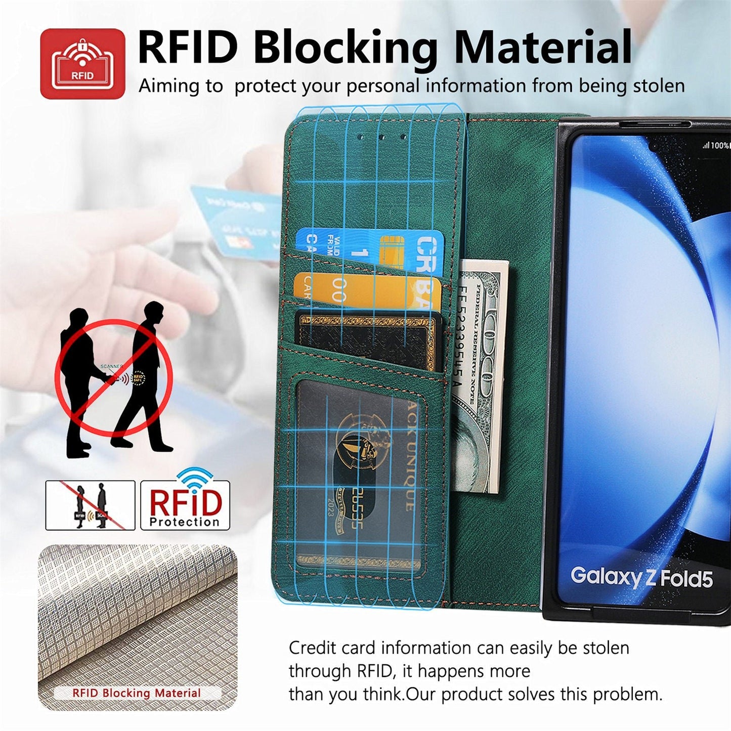 Suitable for Samsung Z Fold6/5/4Mobile Phone Case Magnetic Detachable Leather Case