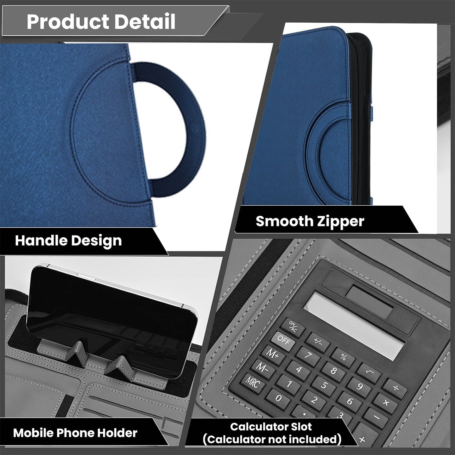 ExecutivePro Leather Portfolio with Notepad