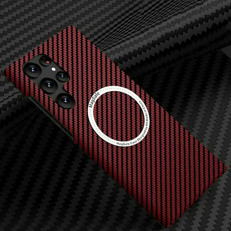 Carbon Fiber Pattern Magnetic Case Slim
