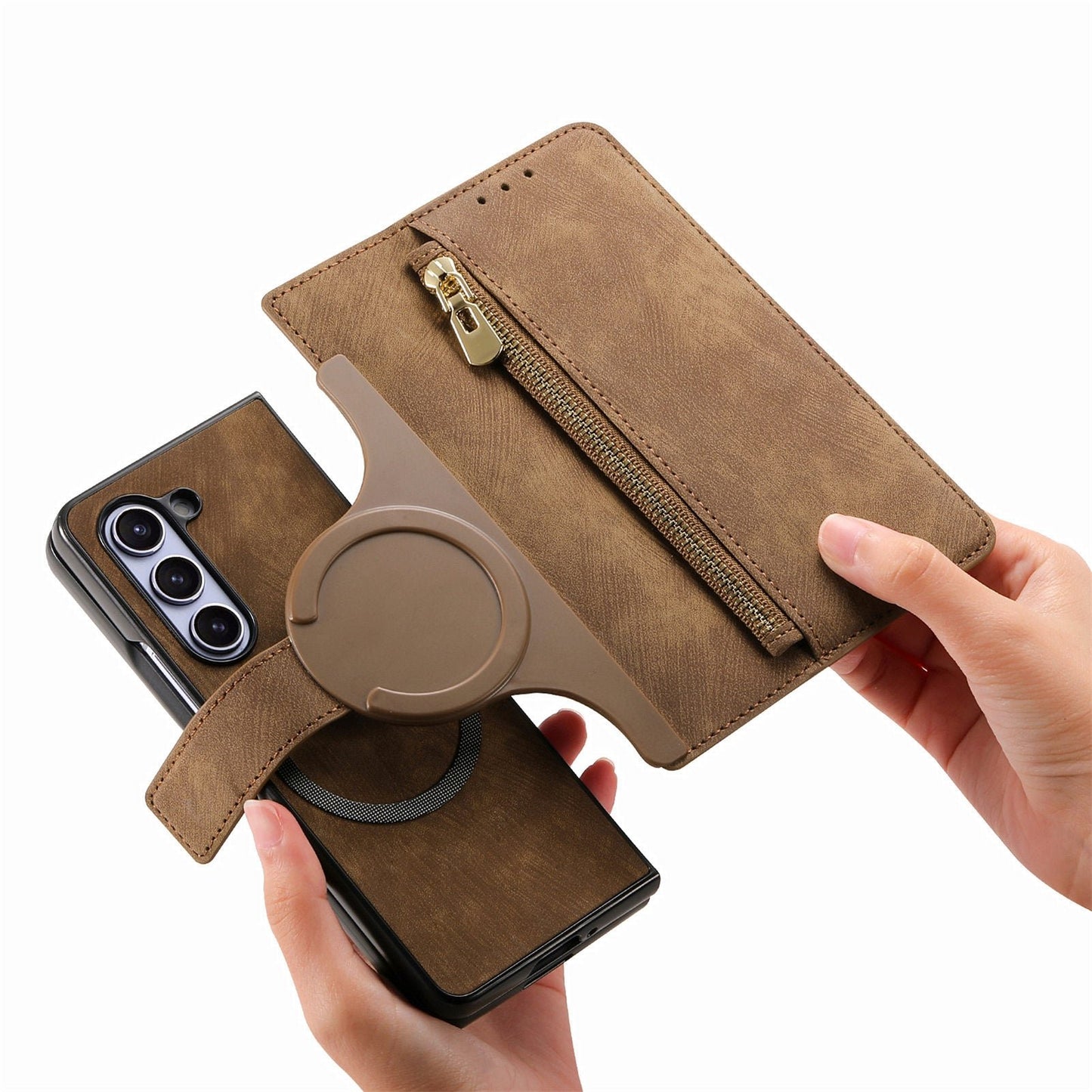 Suitable for Samsung Z Fold6/5/4Mobile Phone Case Magnetic Detachable Leather Case