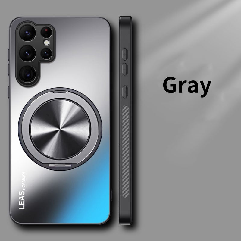 Fully inclusive magnetic bracket skin-feel mobile phone case for Samsung S25/S24/S23/S22/S21