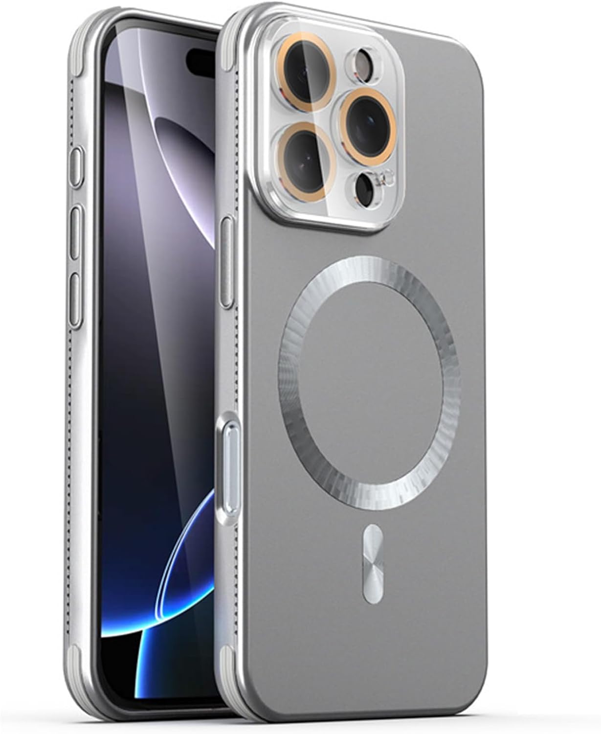 Magnetic Case for iPhone, Slim Frosted Heat Dissipation Phone Case All-Inclusive Lens Protection Cover