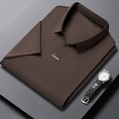 đHot Sale 49% OFFâłMenâs Casual Lapel Breathable Wrinkle-free T-shirt