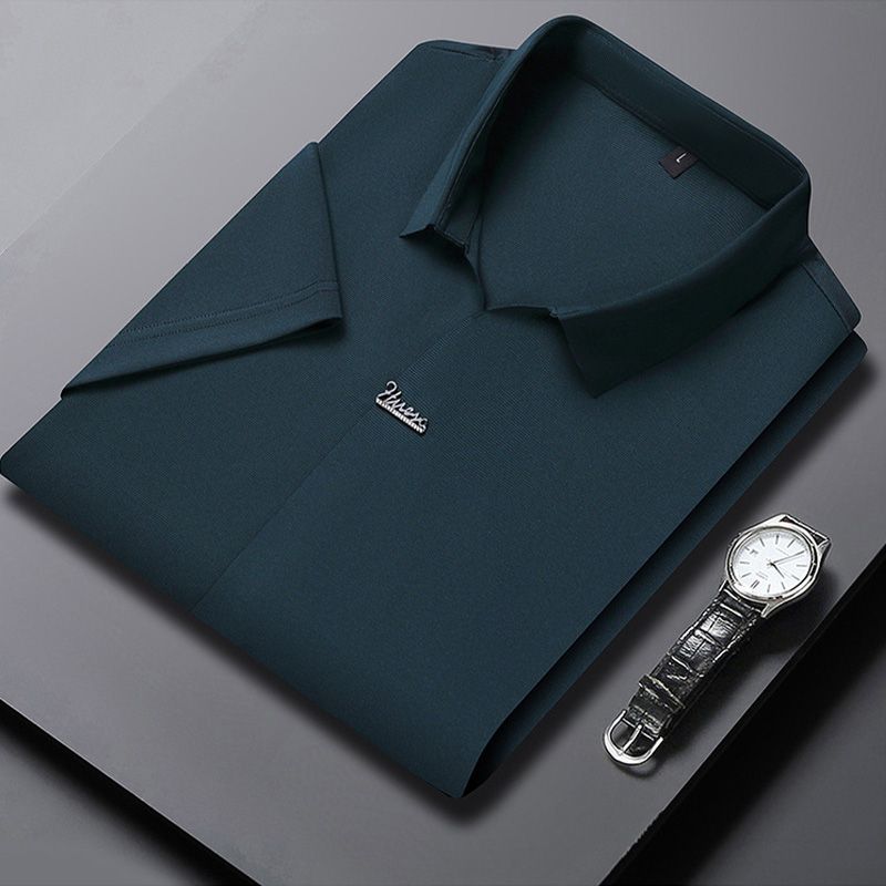 đHot Sale 49% OFFâłMenâs Casual Lapel Breathable Wrinkle-free T-shirt