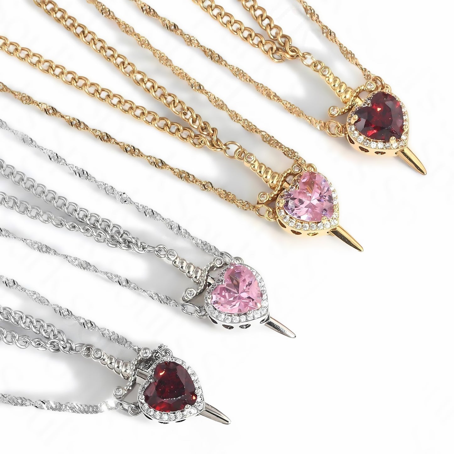 🌹Valentine's Day sale💝Heart and Sword Pendant Necklace - Couple Necklaces
