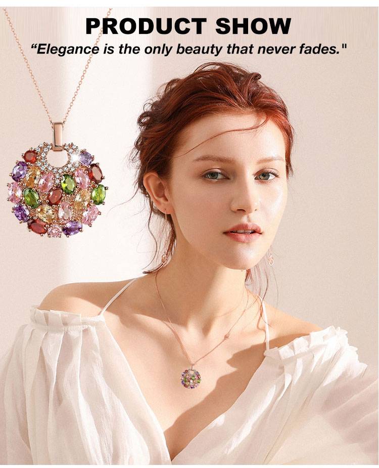 Colored Zircon Jewelry Set
