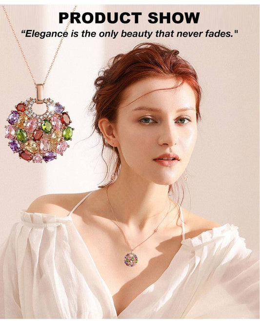 Colored Zircon Jewelry Set