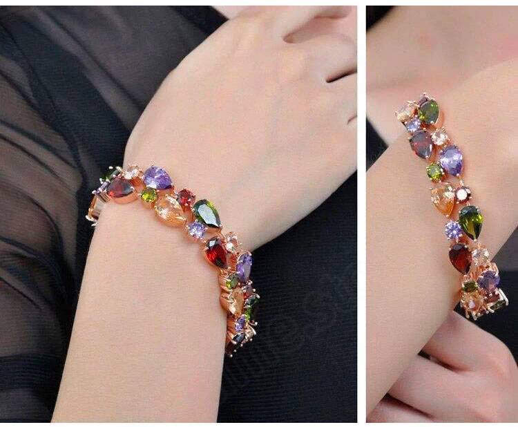 Colored Zircon Jewelry Set