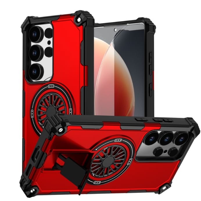 Four-corner Anti-fall Magnetic Bracket Decompression Rotating Gyroscope Case For Samsung