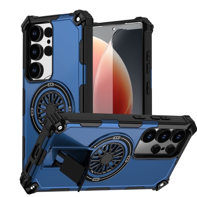 Four-corner Anti-fall Magnetic Bracket Decompression Rotating Gyroscope Case For Samsung