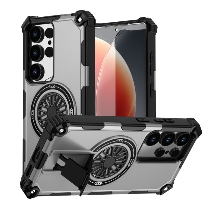 Four-corner Anti-fall Magnetic Bracket Decompression Rotating Gyroscope Case For Samsung