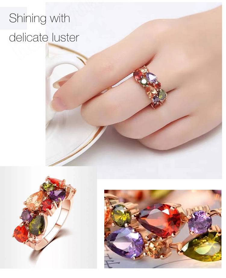 Colored Zircon Jewelry Set