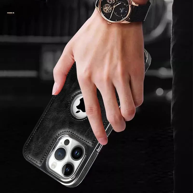 Magnetic Leather Phone Case For iPhone 16