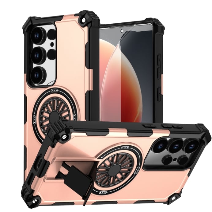 Four-corner Anti-fall Magnetic Bracket Decompression Rotating Gyroscope Case For Samsung