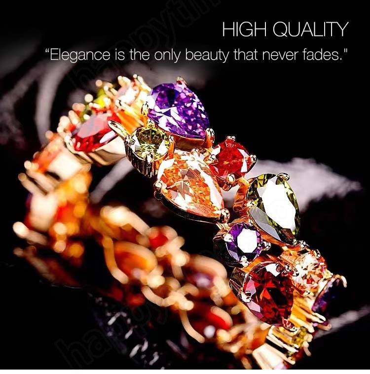 Colored Zircon Jewelry Set