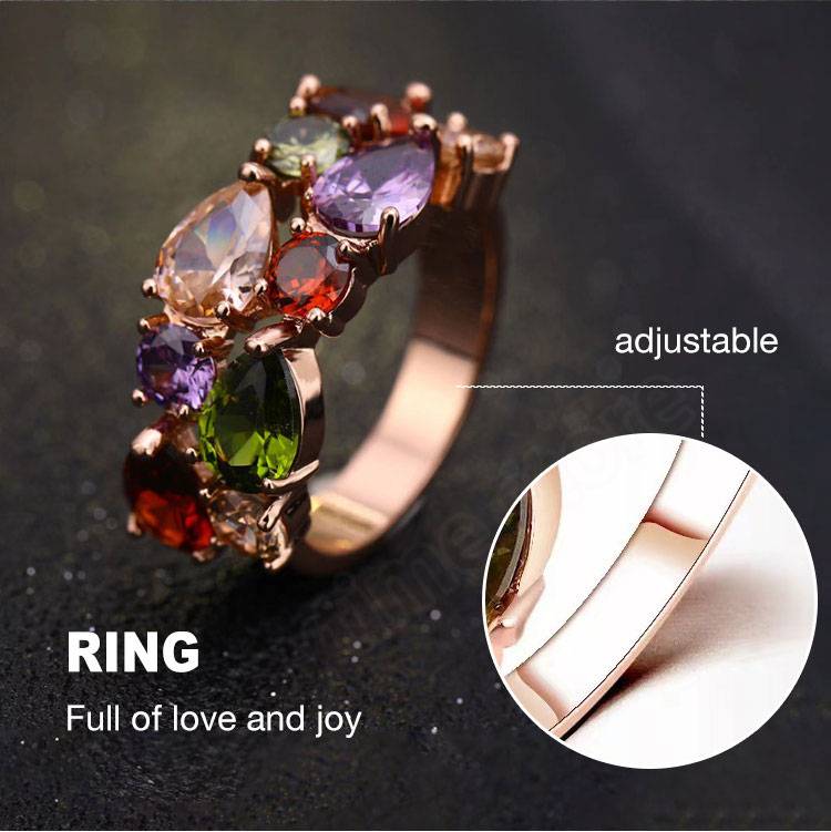 Colored Zircon Jewelry Set