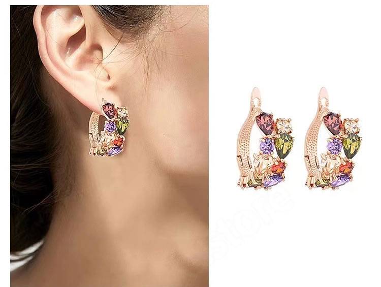 Colored Zircon Jewelry Set