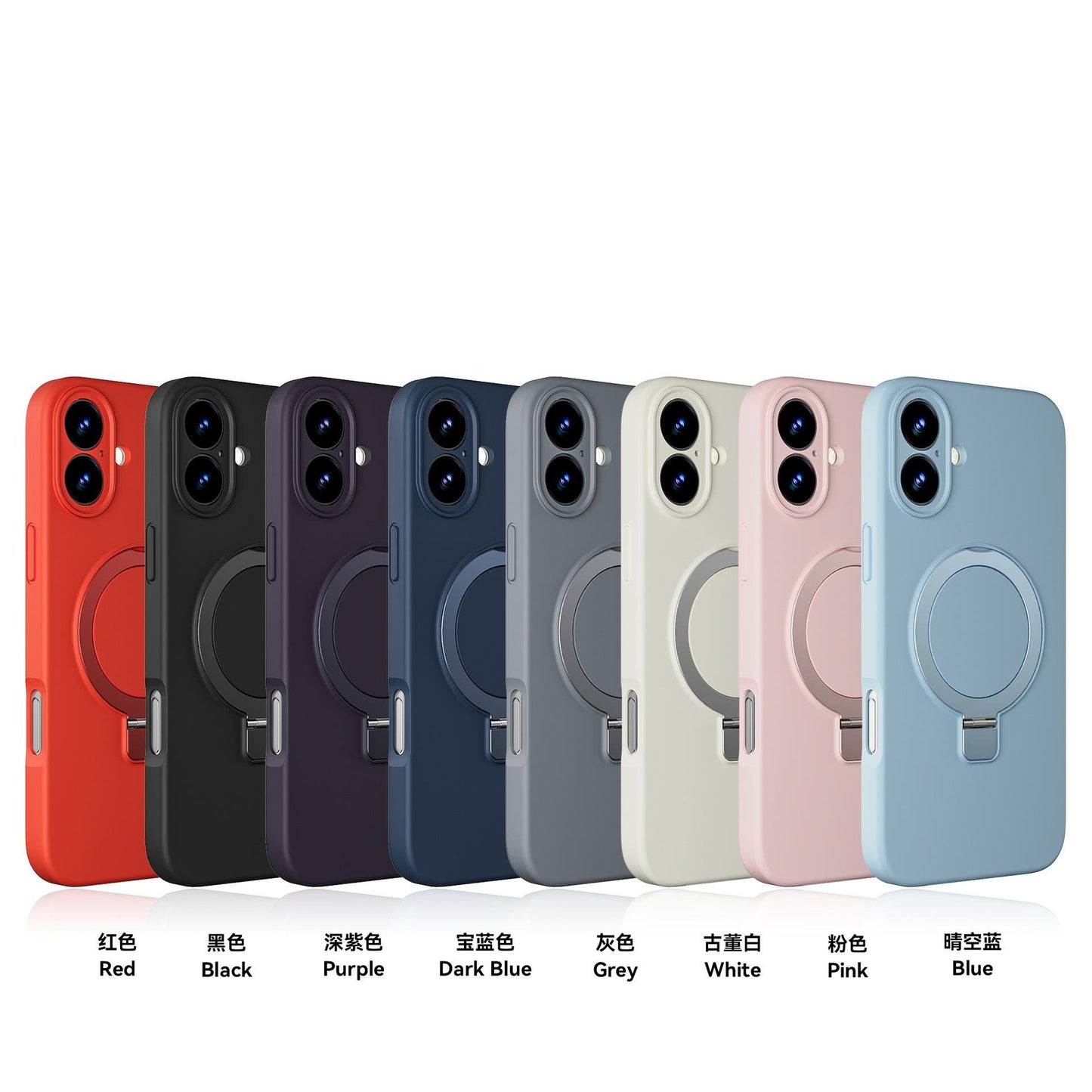 Apple Liquid Silicone Ring Phone Case with Magnetic Kickstand – Unmatched Protection and Seamless MagSafe Compatibility