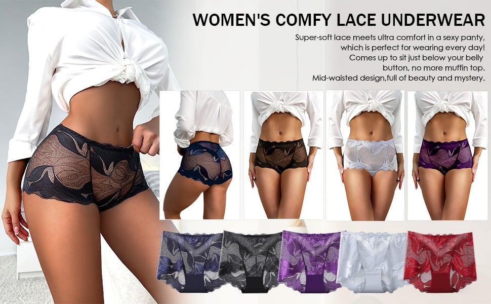LADIES Nylon LACE HANDMADE UNDERWEAR (7PCS or 5PCS)