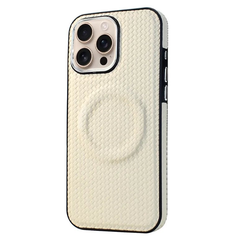 Woven Textured Leather Magnetic Phone Case
