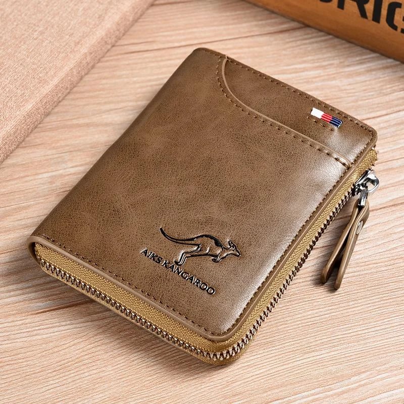 š„ BIG SALEš„š„Men Wallet Zipper Genuine Leather Purse ( RFID PROTECTED )