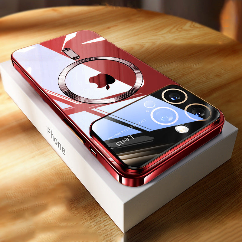 Large Window Magnetic Clear Case For iPhone 15 Series