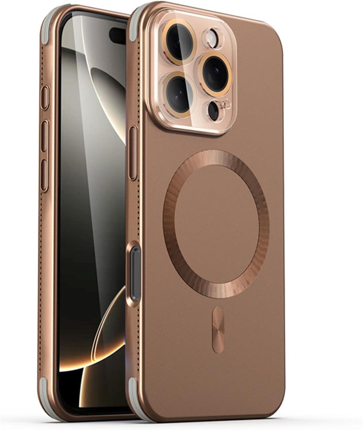 Magnetic Case for iPhone, Slim Frosted Heat Dissipation Phone Case All-Inclusive Lens Protection Cover