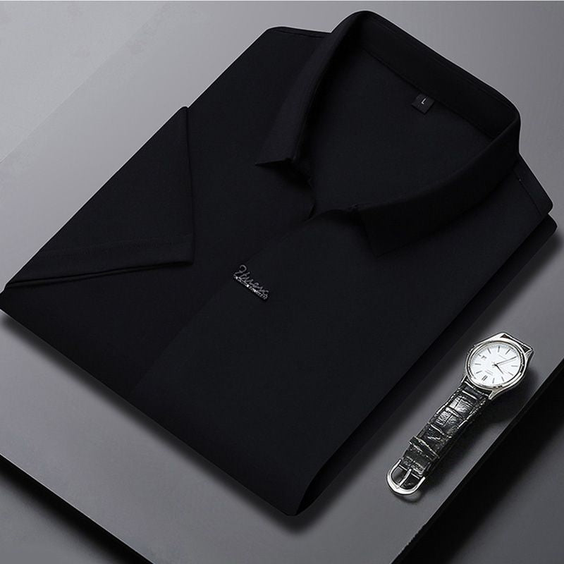 đHot Sale 49% OFFâłMenâs Casual Lapel Breathable Wrinkle-free T-shirt