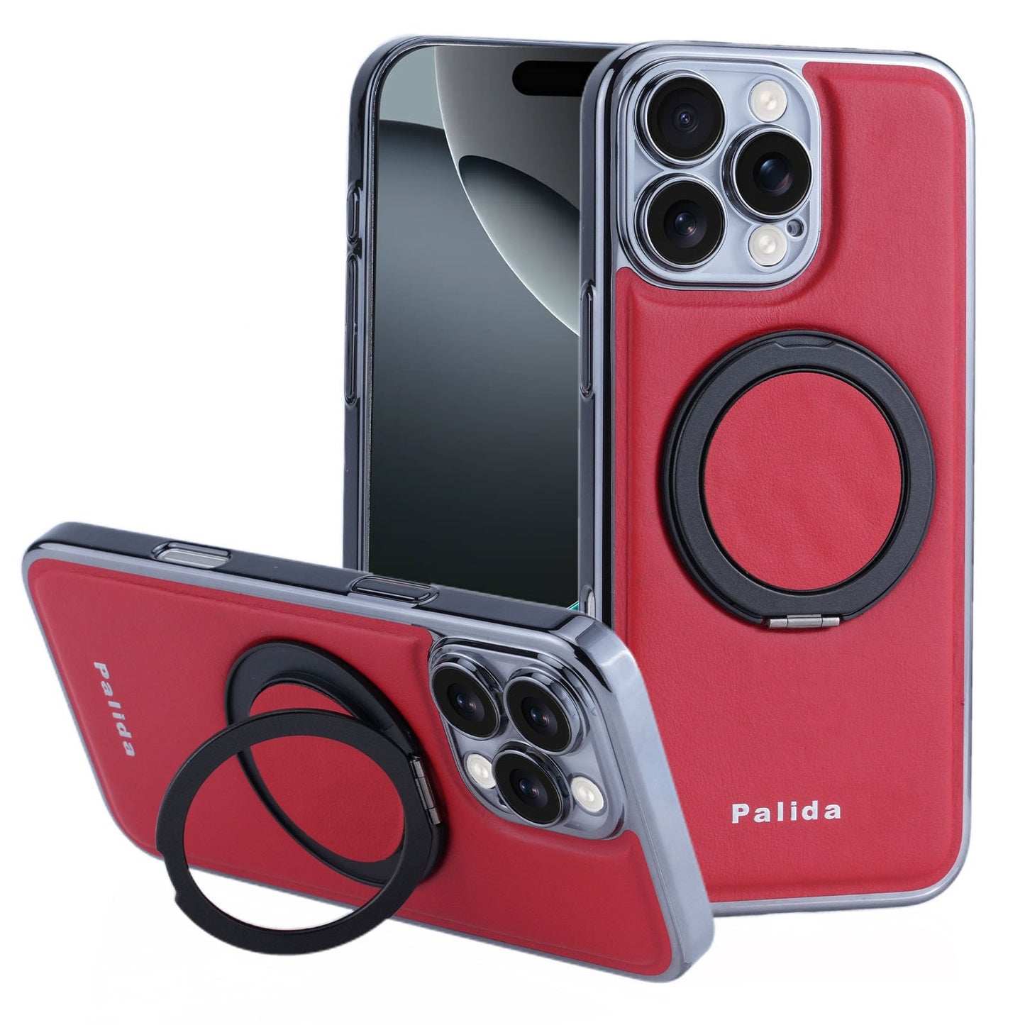 VERSATILEYUS TM  Magnetic rotating stand plating  fall protection case For IPhone16 15 14 13 Pro max Plus