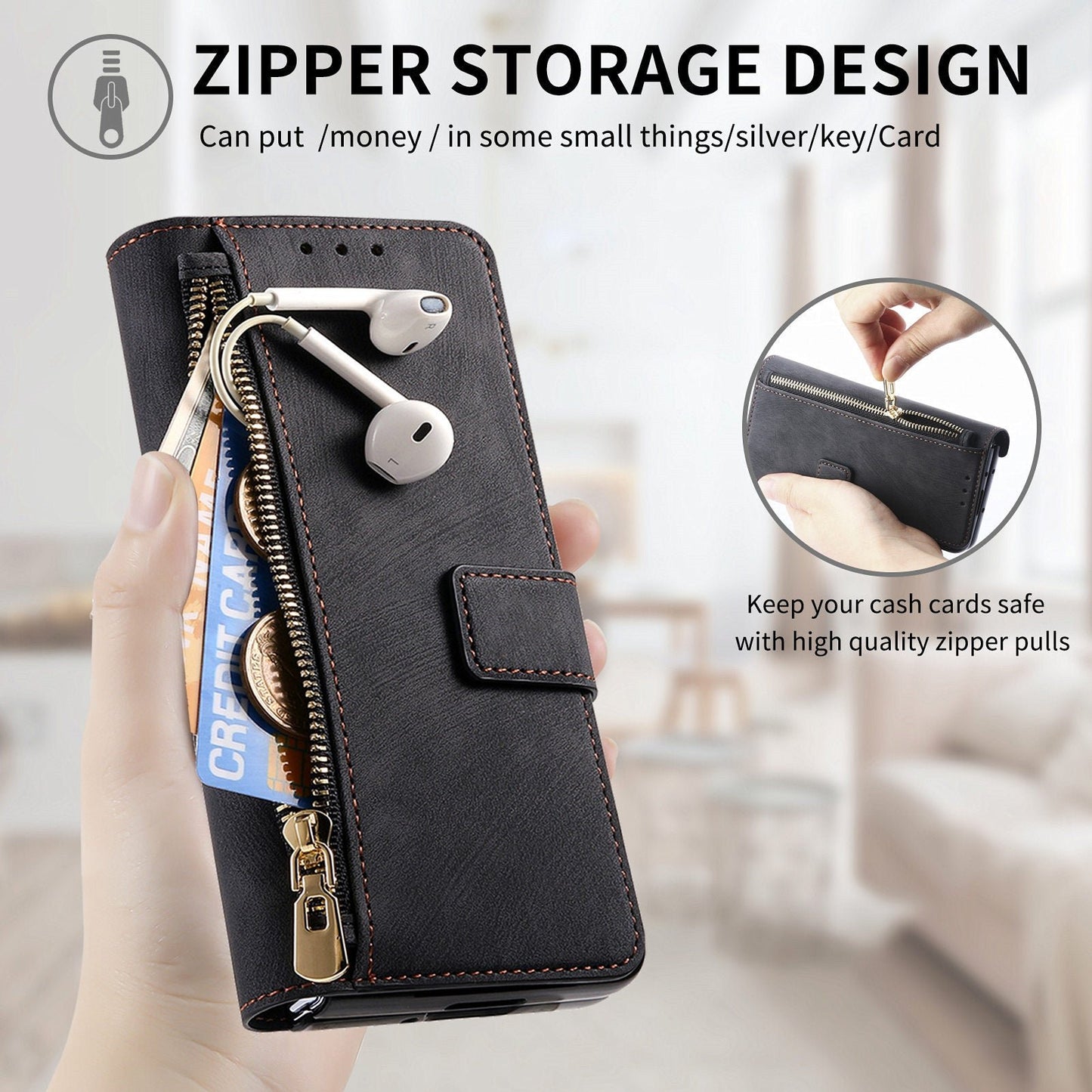 Suitable for Samsung Z Fold6/5/4Mobile Phone Case Magnetic Detachable Leather Case