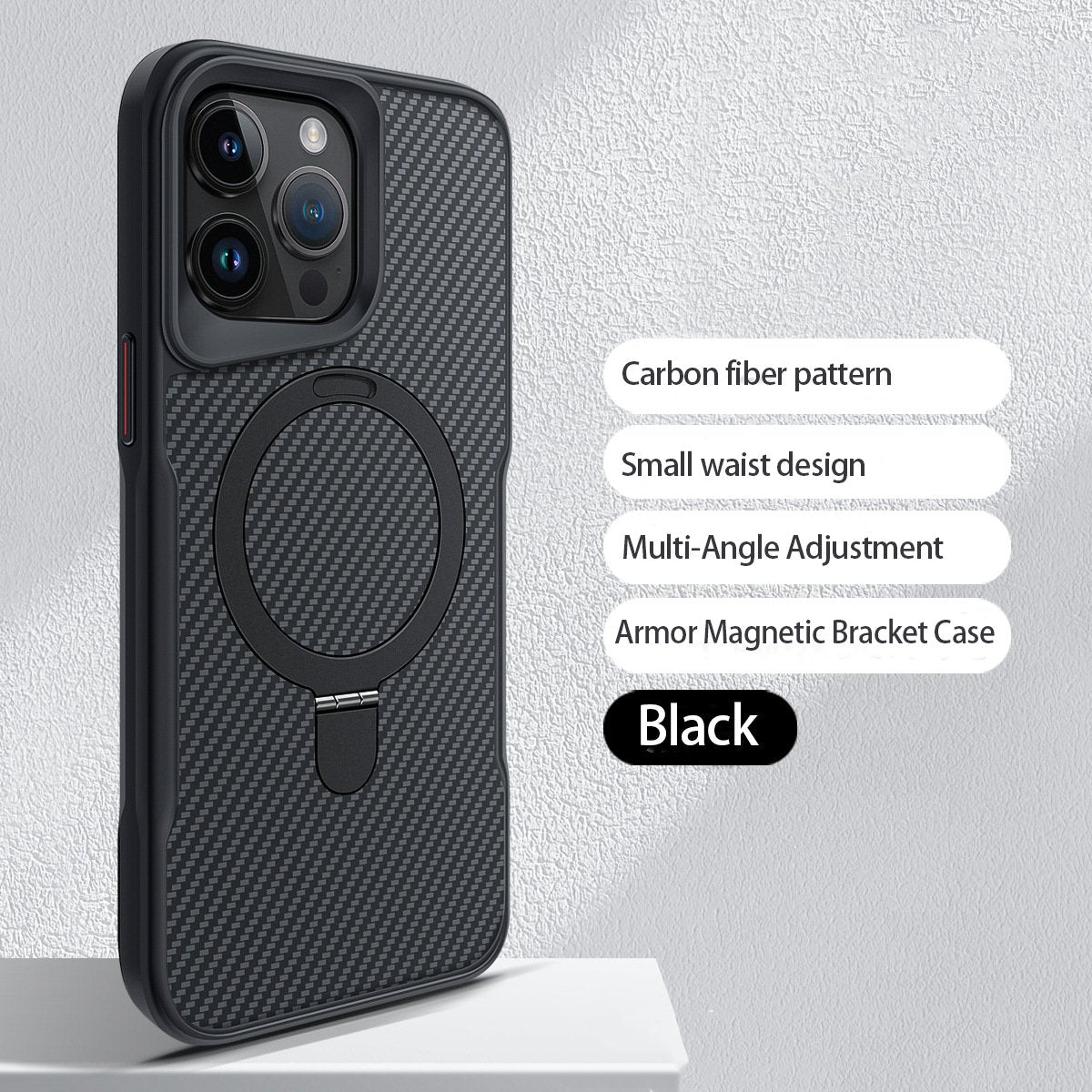 Fiber Textured Backplate Magnetic Case For iPhone