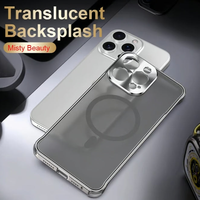 Magnetic Metal Rimless Phone Case For iPhone