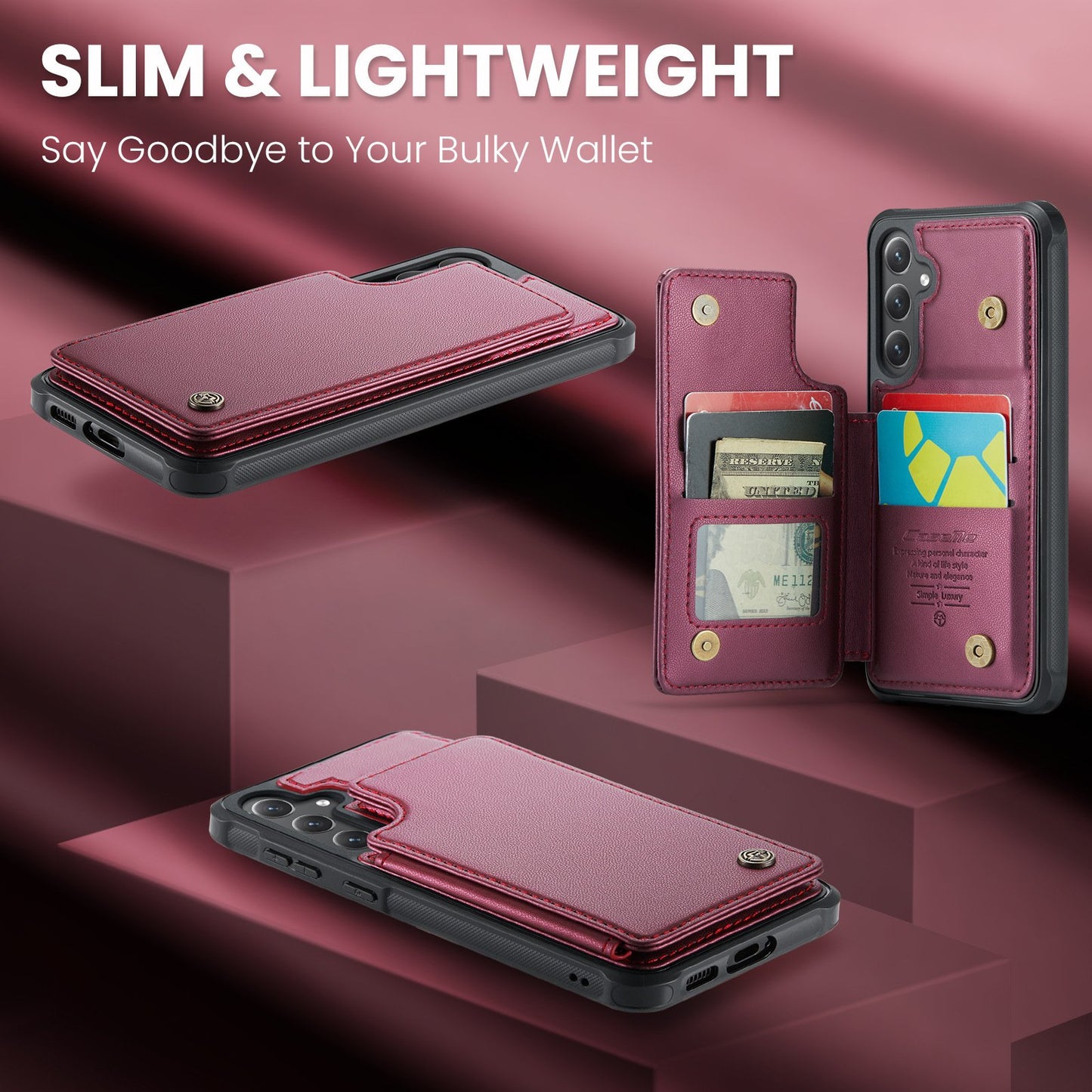 Multifunctional Anti-theft Brush Business Leather Case For Samsung A16