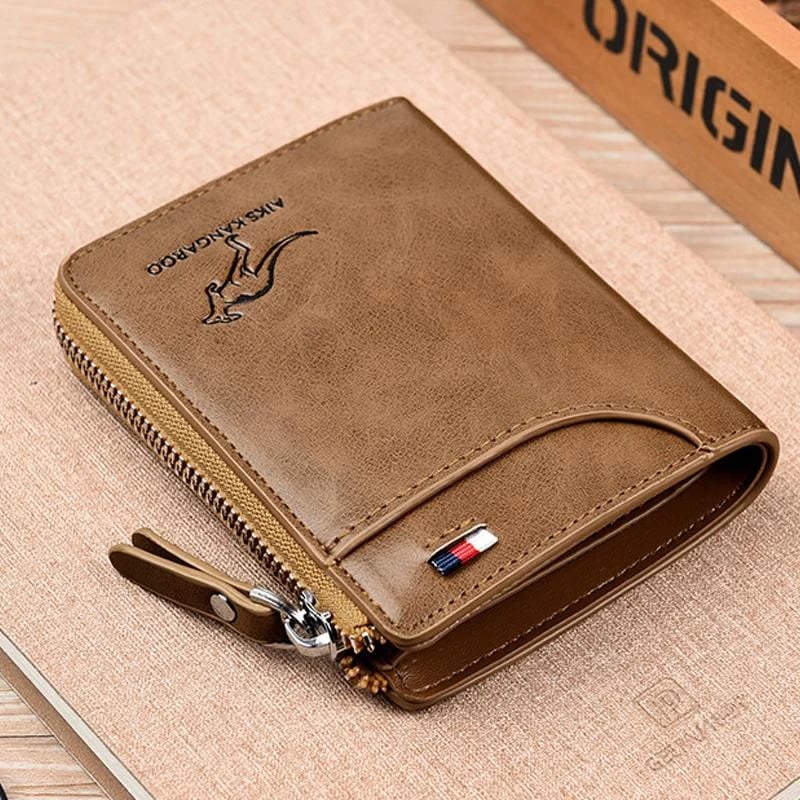 š„ BIG SALEš„š„Men Wallet Zipper Genuine Leather Purse ( RFID PROTECTED )