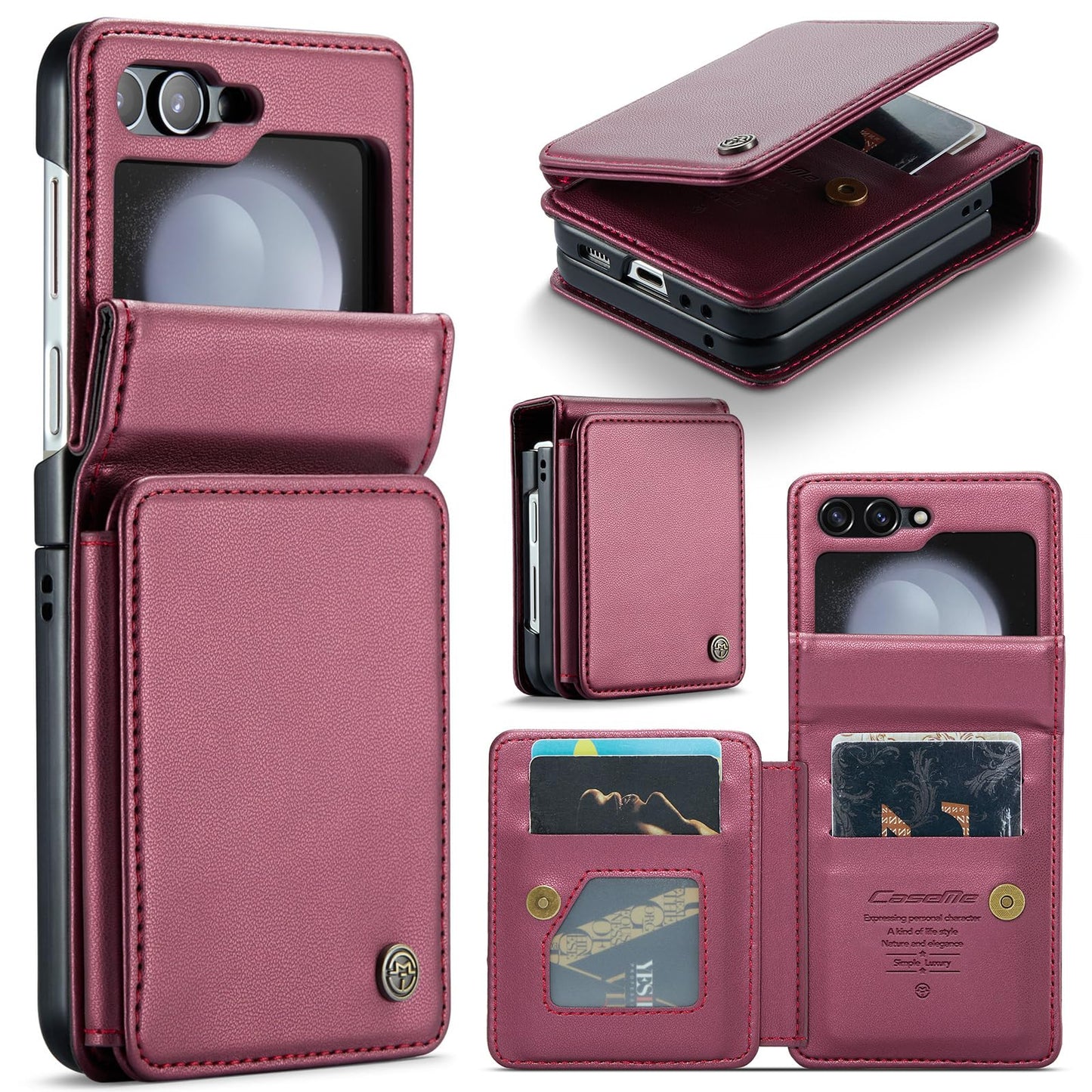 Suitable for Samsung Z Series Mobile Phone Case All-inclusive Card Holder Shell