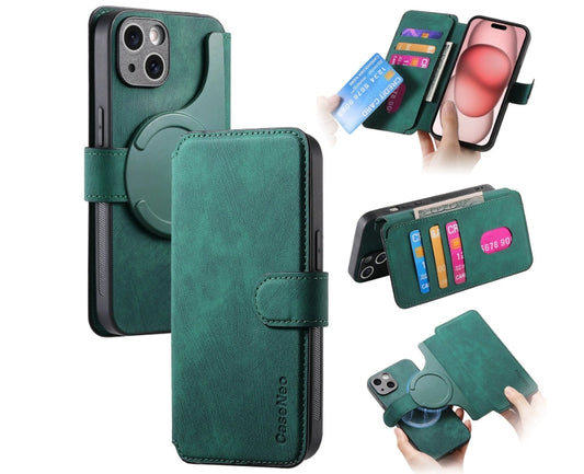 Leather Wallet Phone Case – Detachable Design & Wireless Charging Compatible