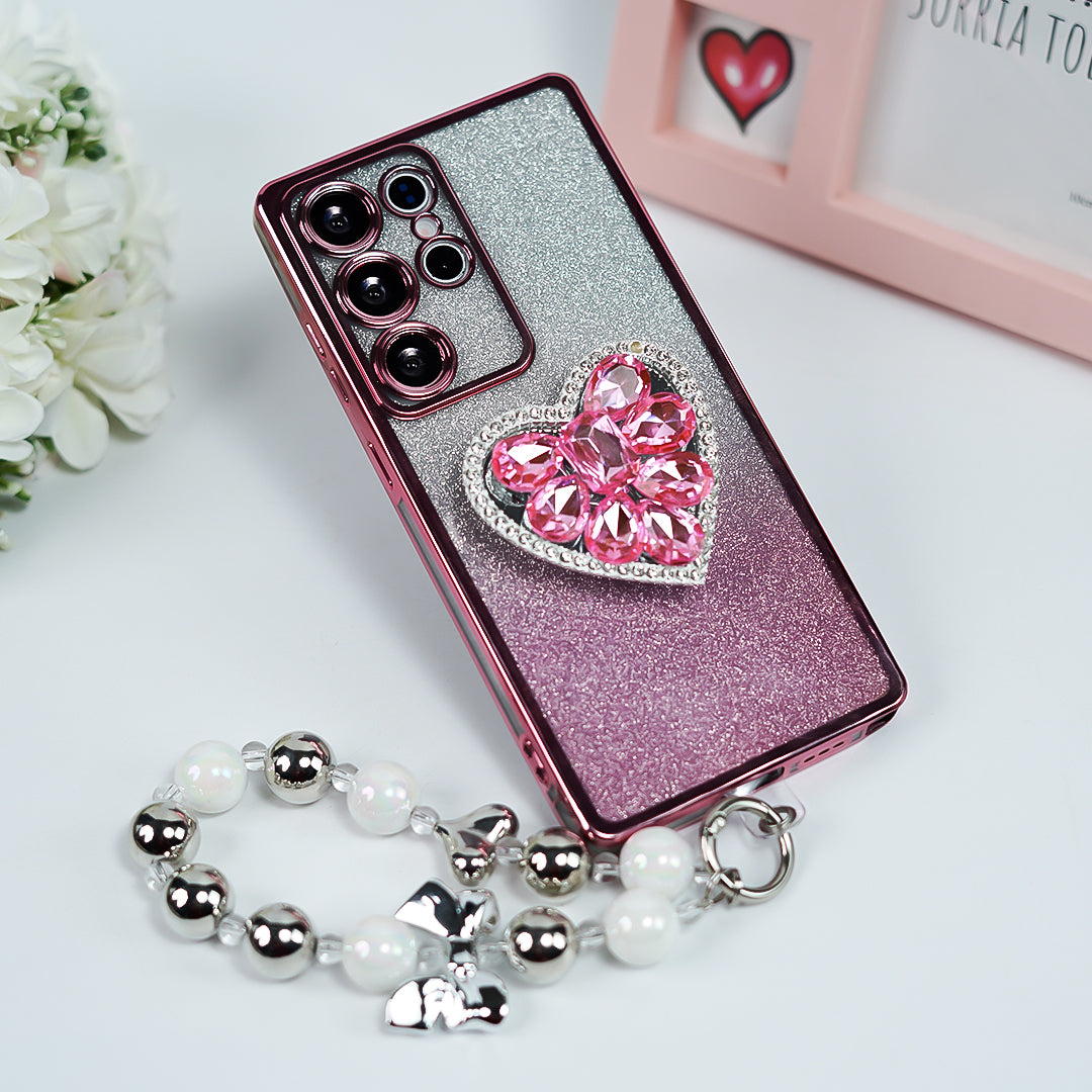 Glitter Heart Samsung Phone Case