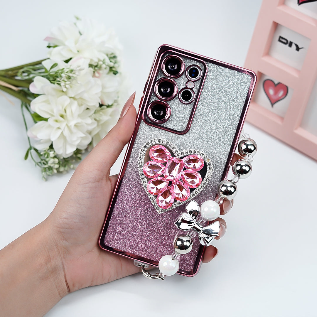 Glitter Heart Samsung Phone Case