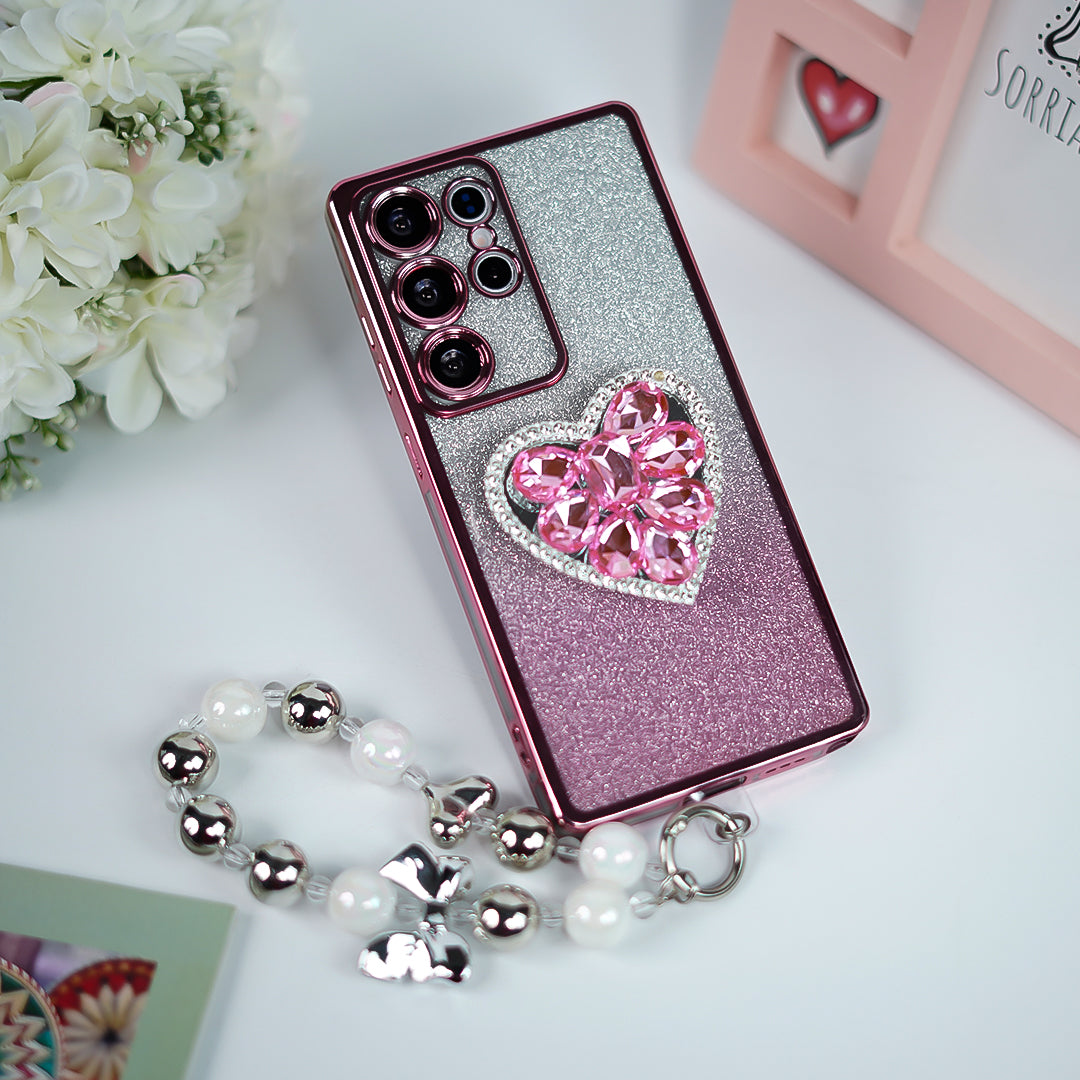 Glitter Heart Samsung Phone Case
