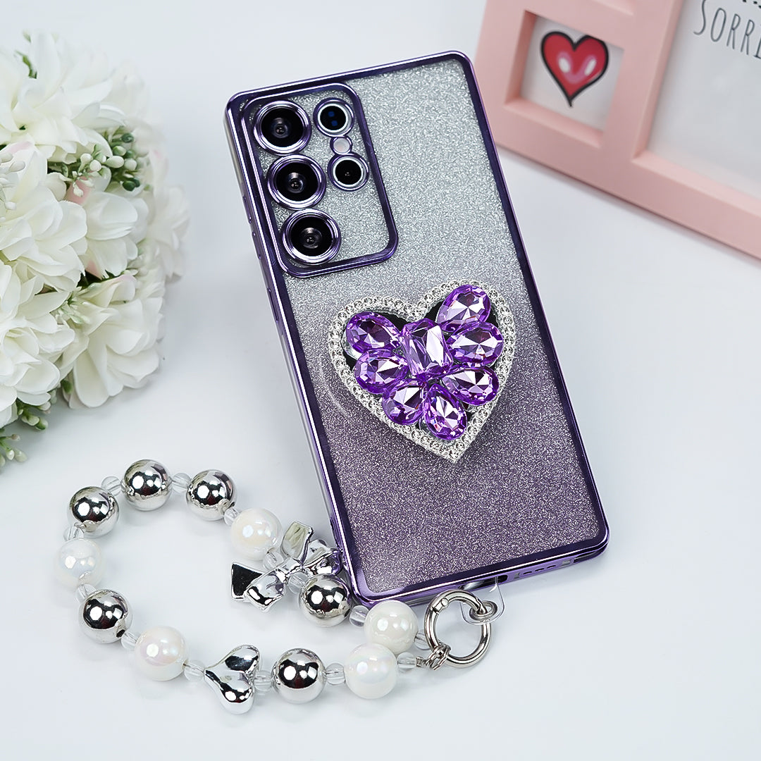 Glitter Heart Samsung Phone Case