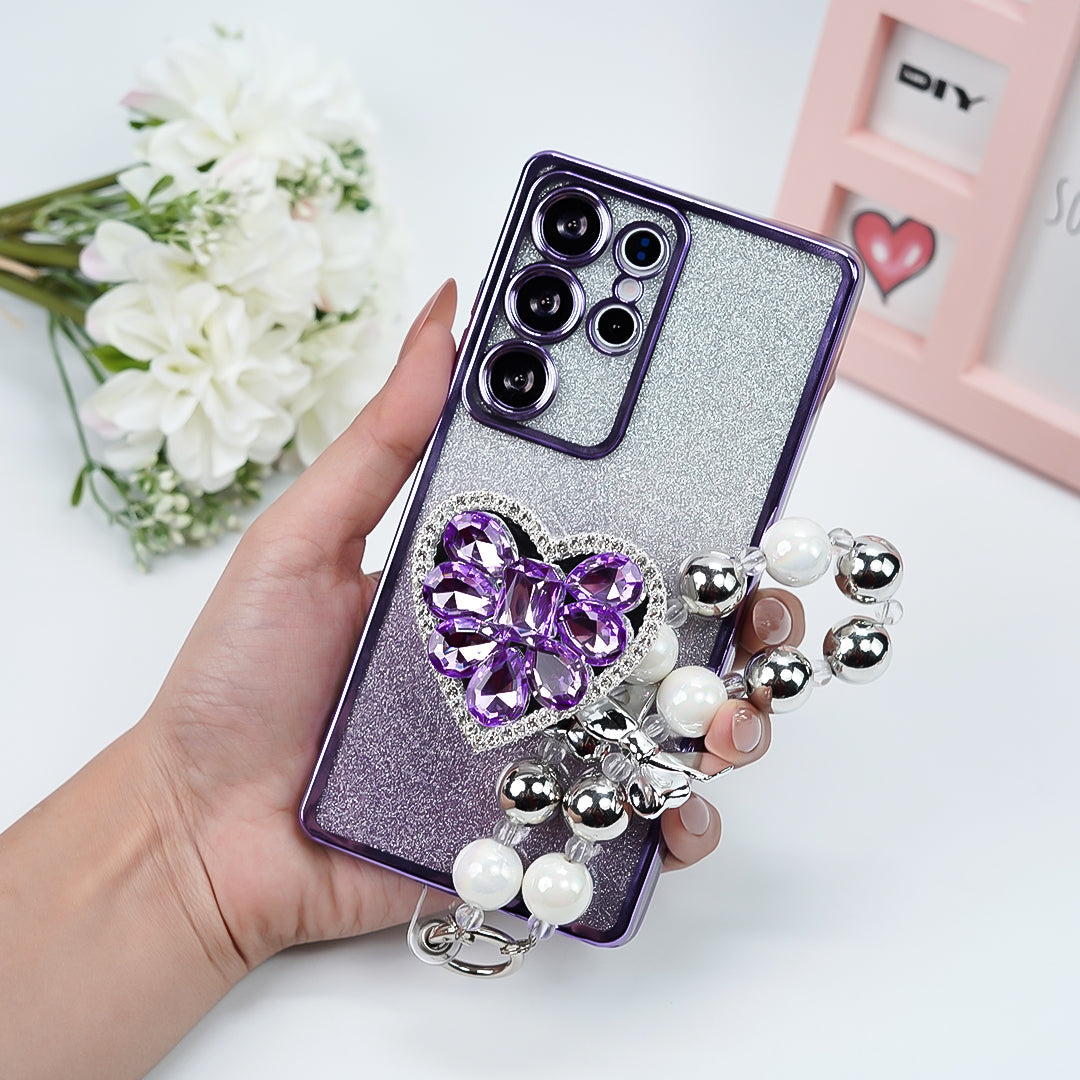 Glitter Heart Samsung Phone Case