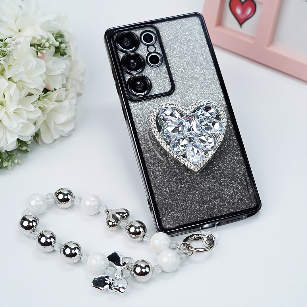Glitter Heart Samsung Phone Case