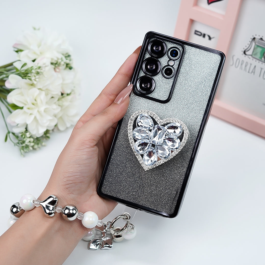 Glitter Heart Samsung Phone Case
