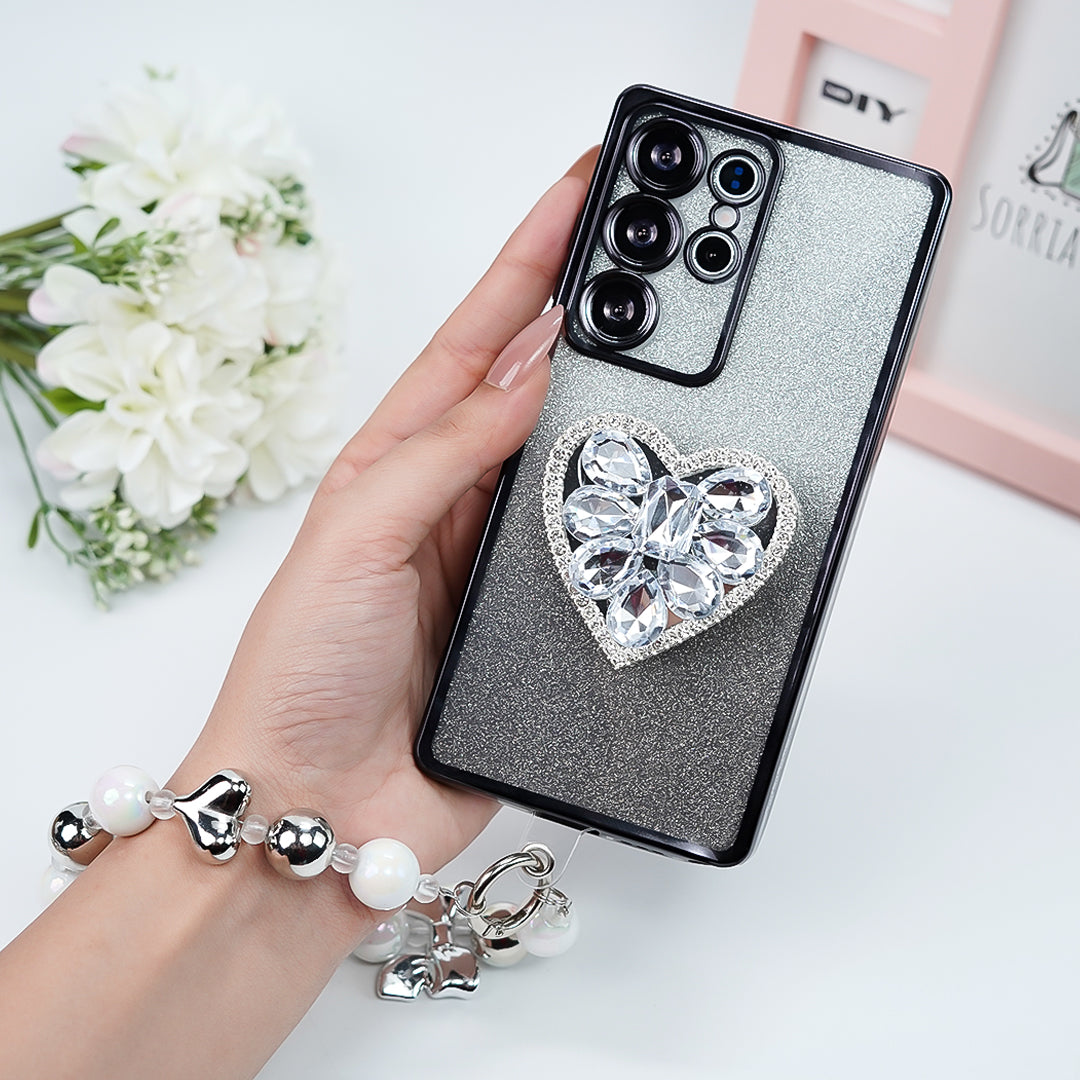 Glitter Heart Samsung Phone Case