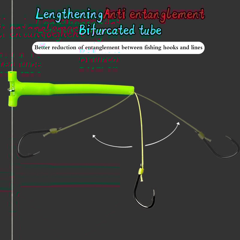 🐟Newest Anti-tangle Tandem Fishing Hooks with Organizer