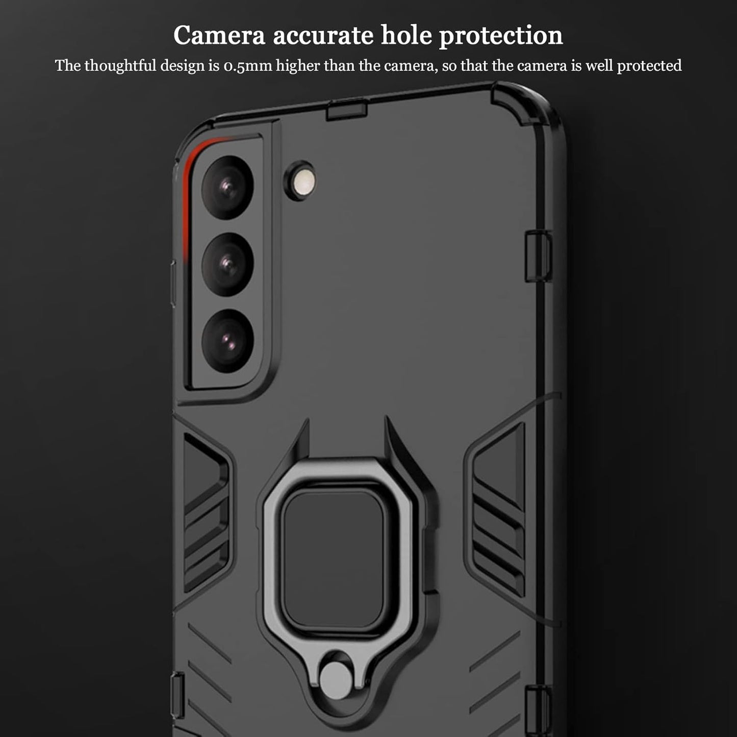 Ultra Thin Heavy Duty Military Grade Shockproof Case with Kickstand Ring Support Magnetic Car Mount For Samsung Galaxy A55/A54
