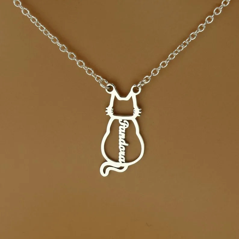 ๐พ Personalised Cat Name Necklace