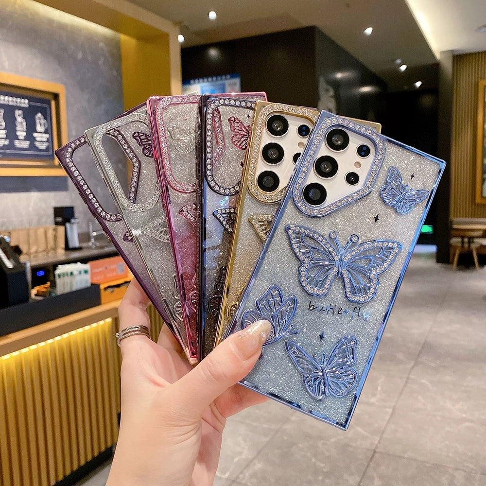 Diamond Butterfly Phone Case For Samsung Galaxy