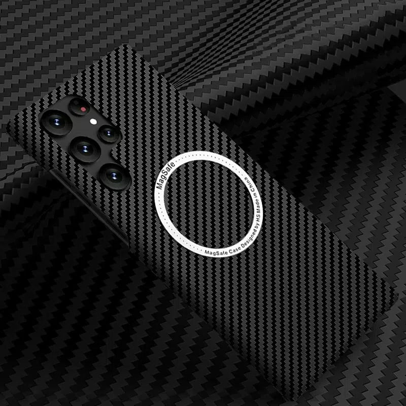 Carbon Fiber Pattern Magnetic Case Slim